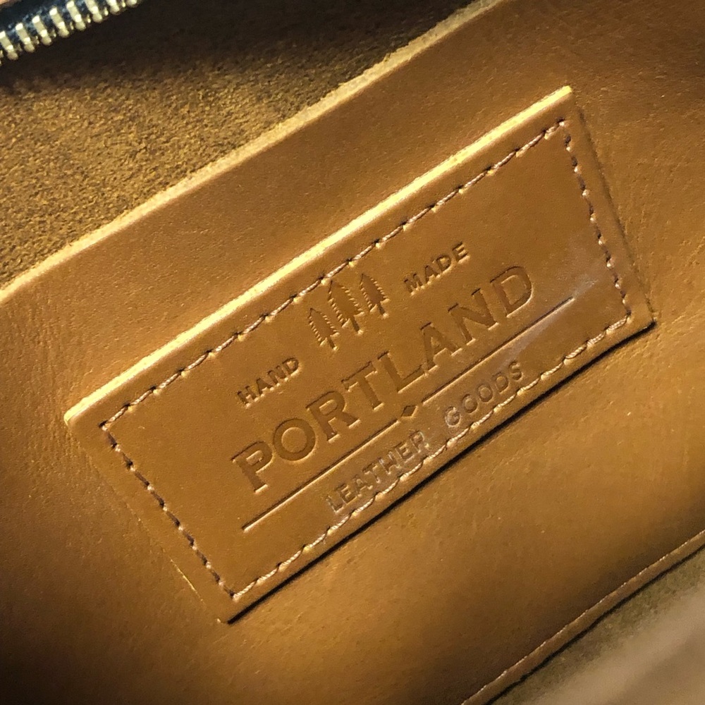 Portland Leather Triangle Shoulder Bag in Honey - Picture 9 of 16